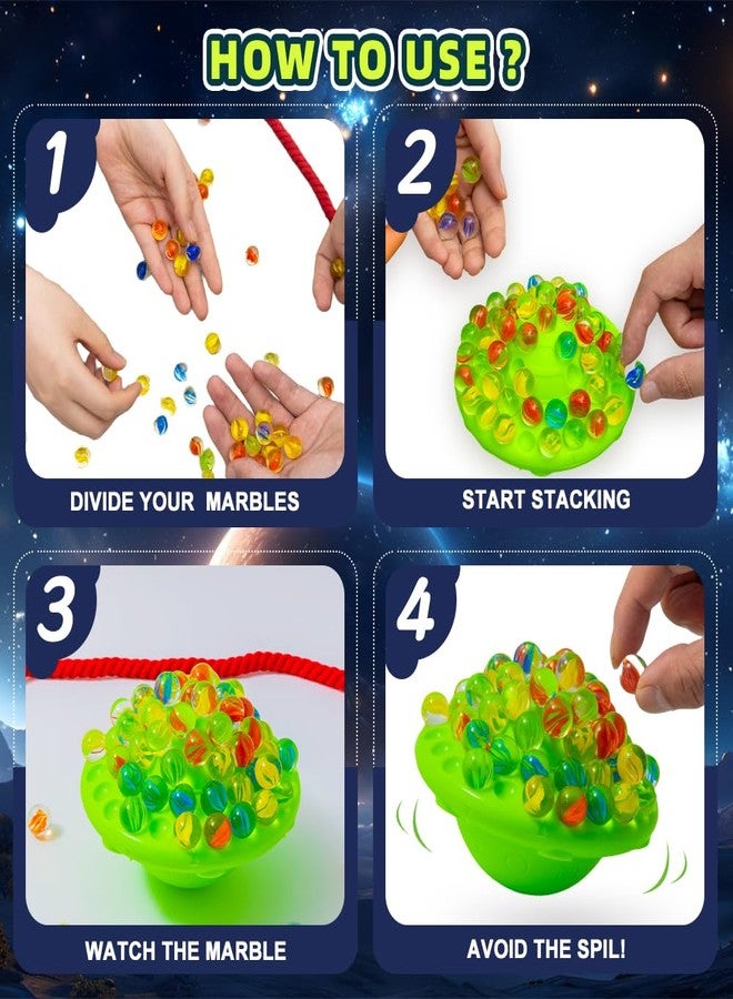 Chgfs Family Game,Valentines Day Gifts for Him,Marble Balance Game-60 Colorful Marbles with Built-in Storage|Fun Board Games for Kids&Adults|Exciting Party Game for 1-4 Player for Kids 8-14 - Image 4
